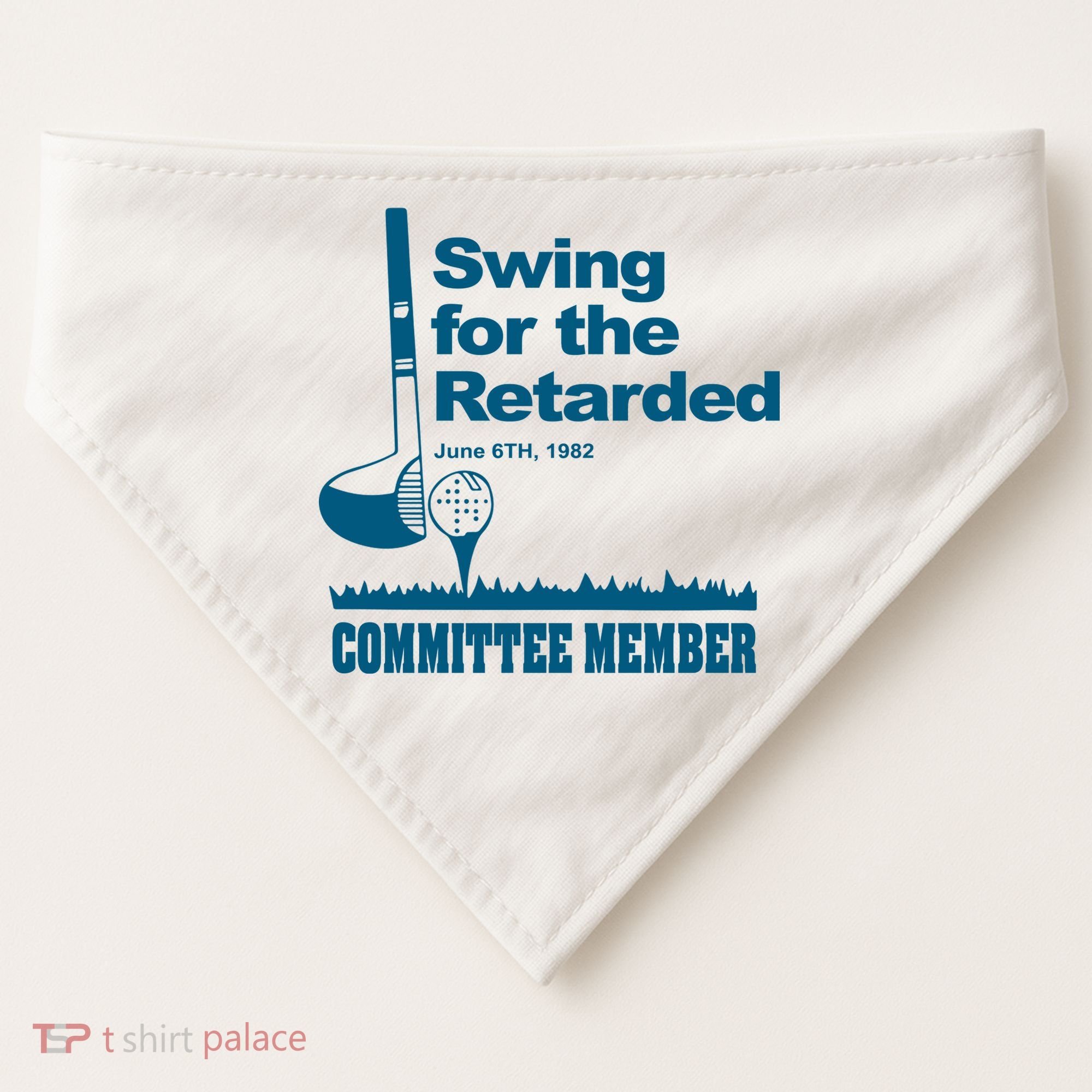 Swing For The Retarded June 6th 1982 Committee USA-Made Doggie Bandana