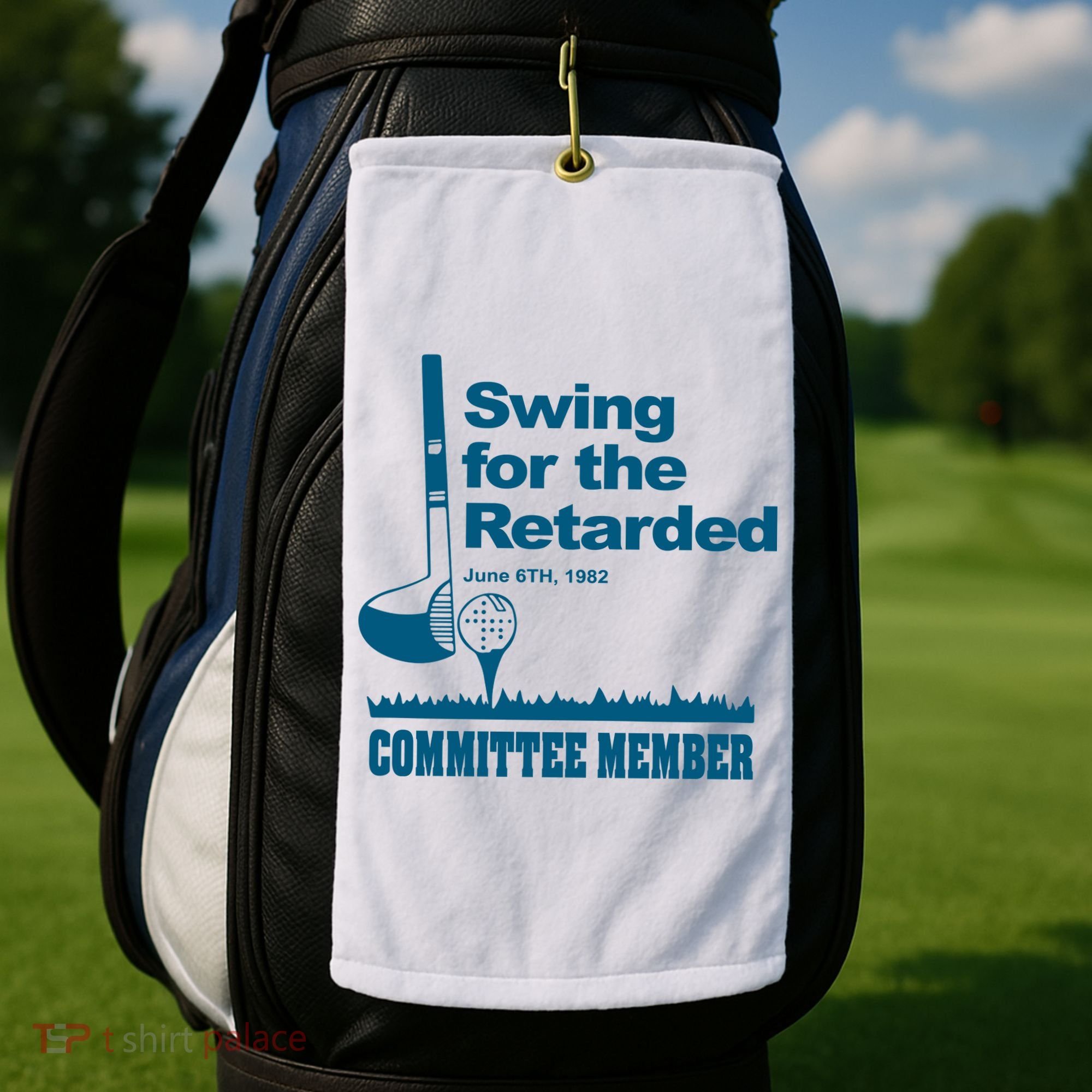 Swing For The Retarded June 6th 1982 Committee Golf Towel