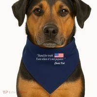 Stand For Truth Even When It's Not Popular Charlie Kirk USA-Made Doggie Bandana thumb 1