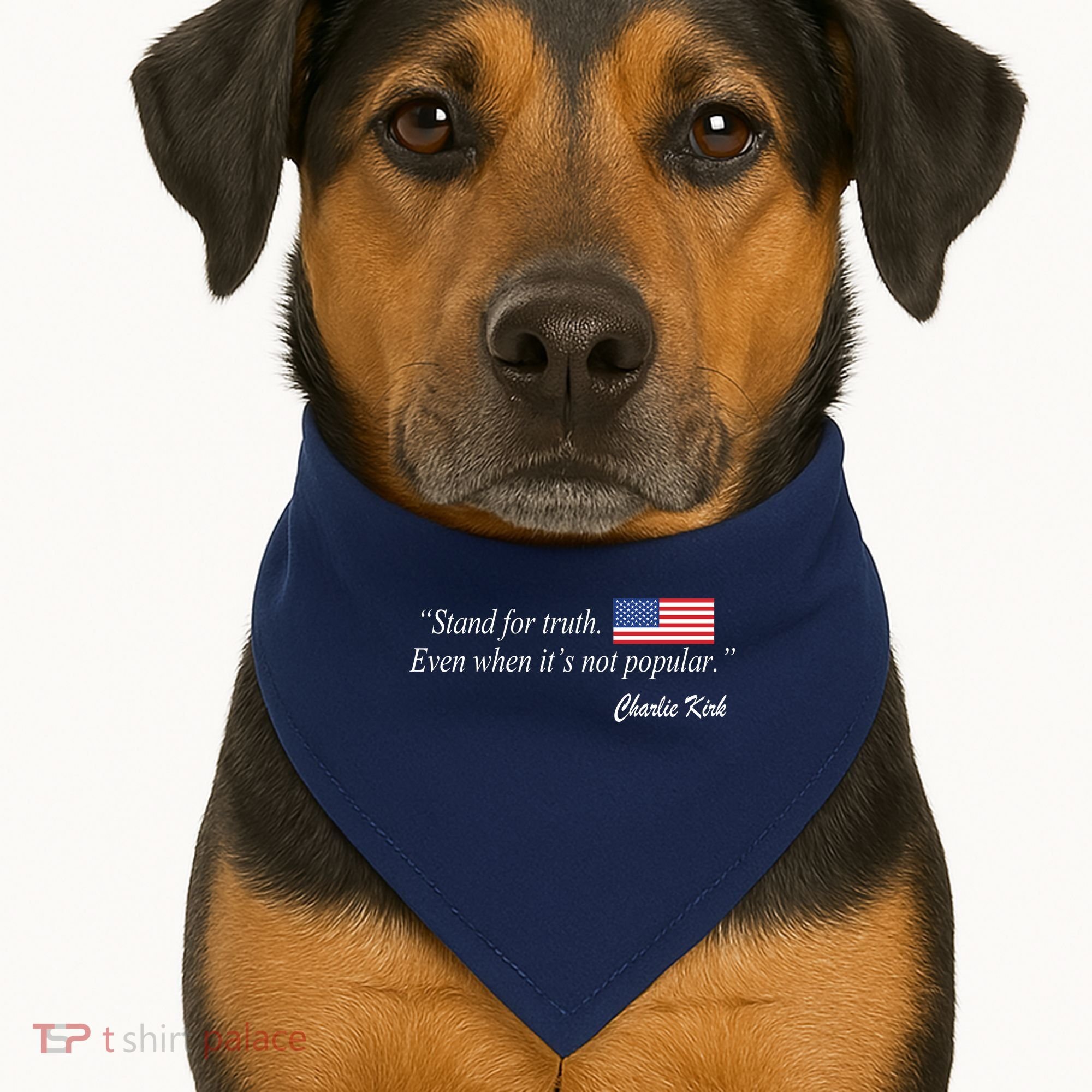 Stand For Truth Even When It's Not Popular Charlie Kirk USA-Made Doggie Bandana