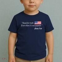 Stand For Truth Even When It's Not Popular Charlie Kirk Toddler T-Shirt thumb 2