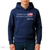 Stand For Truth Even When It's Not Popular Charlie Kirk Kids Hoodie thumb 4