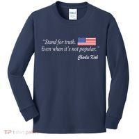 Stand For Truth Even When It's Not Popular Charlie Kirk Kids Long Sleeve Shirt thumb 0