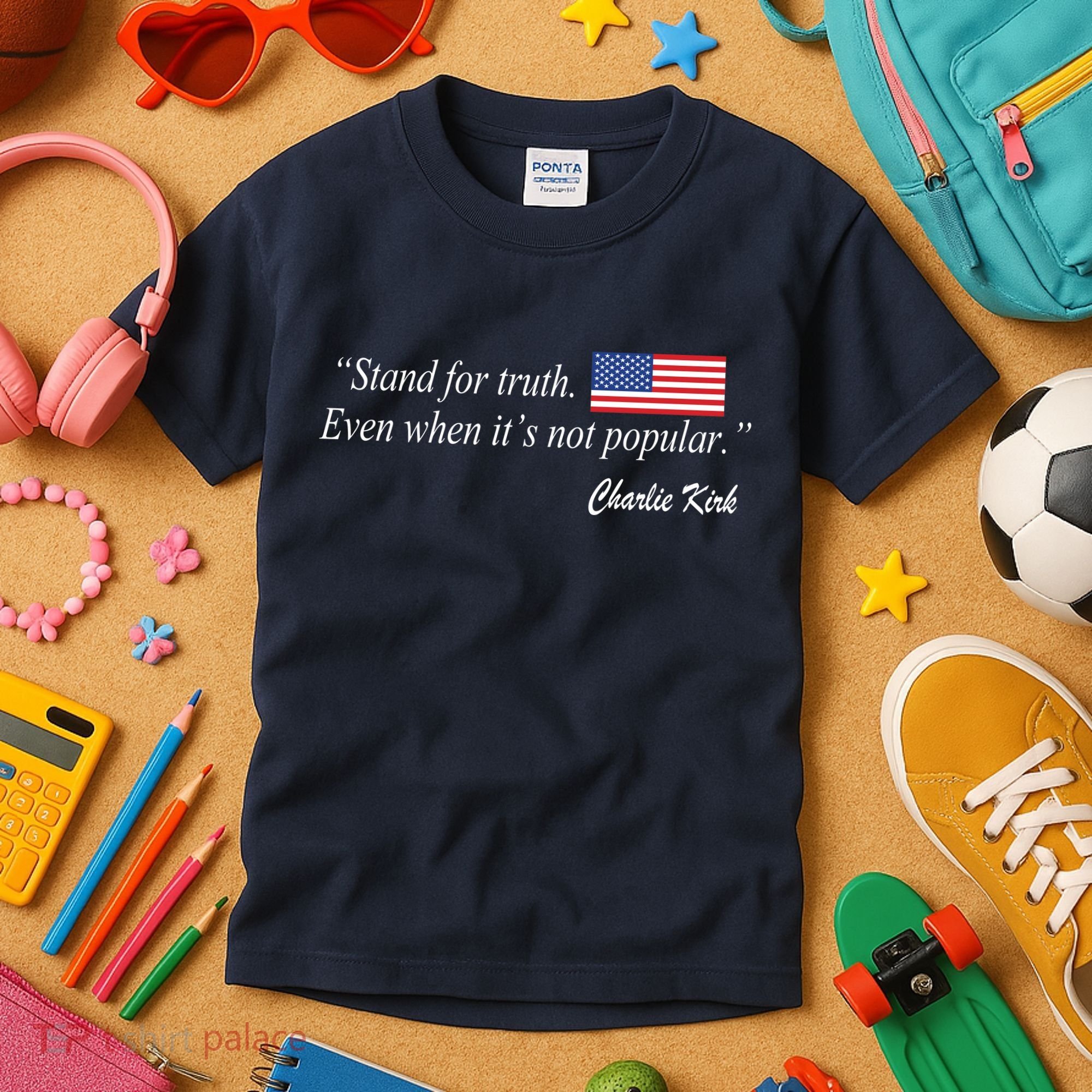 Stand For Truth Even When It's Not Popular Charlie Kirk Kids T-Shirt