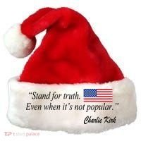 Stand For Truth Even When It's Not Popular Charlie Kirk Santa Hat thumb 0