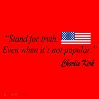 Stand For Truth Even When It's Not Popular Charlie Kirk Santa Hat thumb 1