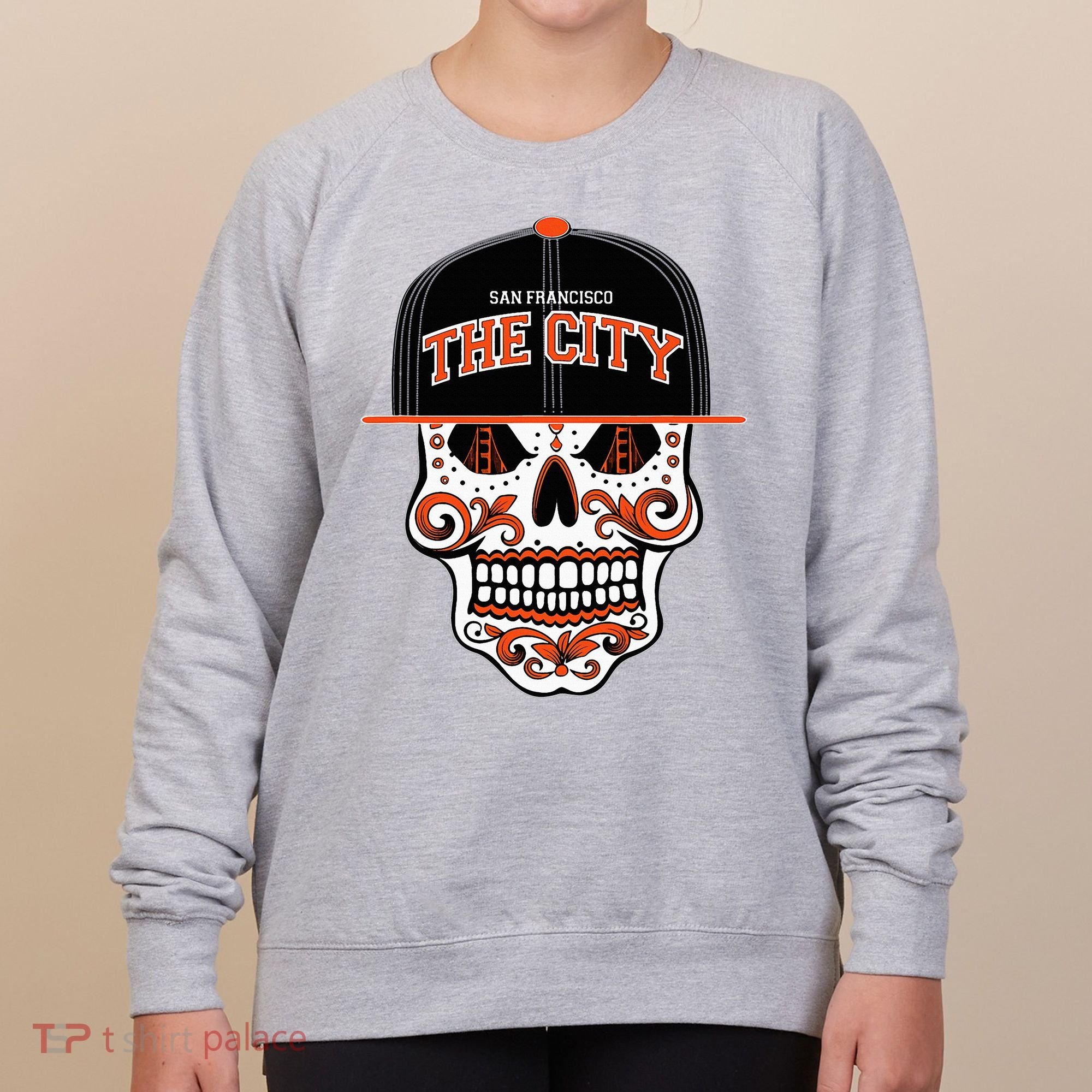 San Francisco The City Sugar Skull Women's Sweatshirt