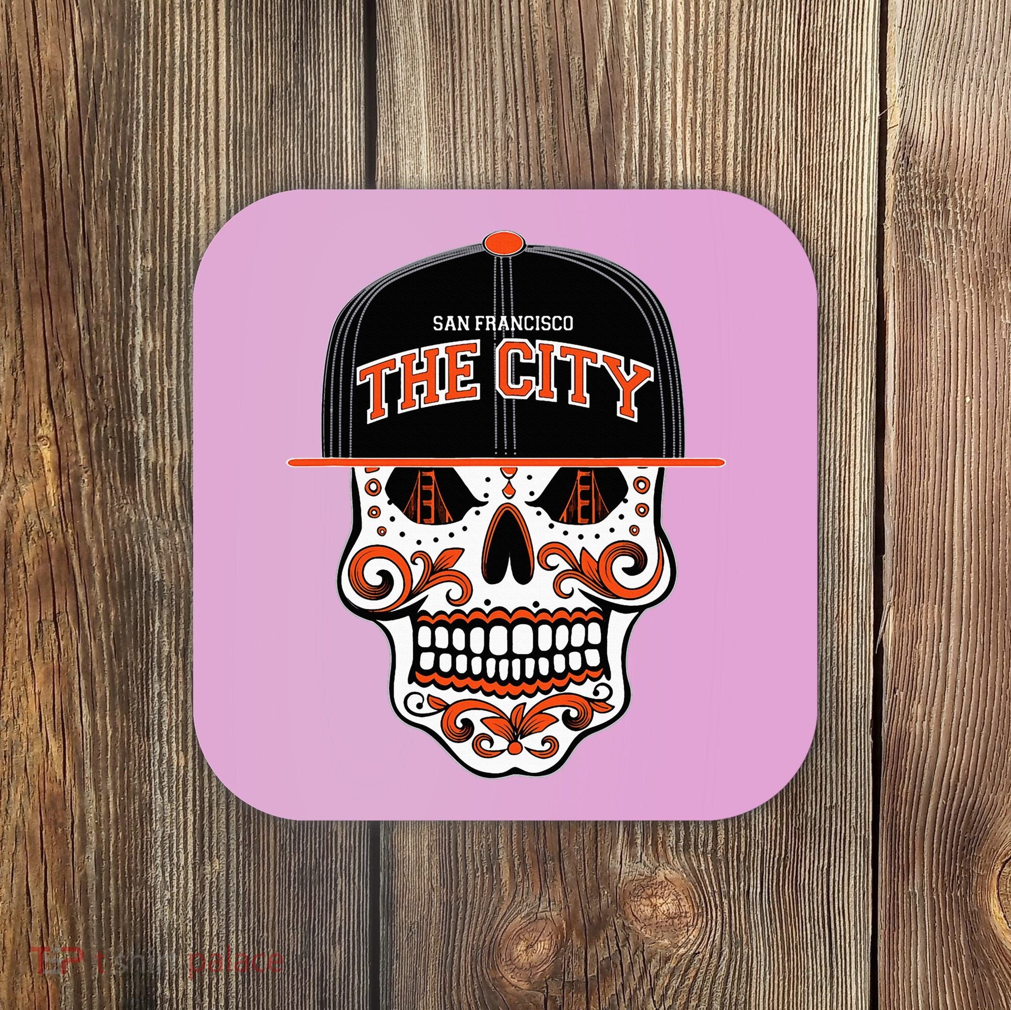 San Francisco The City Sugar Skull Coaster