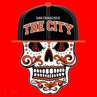 San Francisco The City Sugar Skull Santa Hat thumb 1