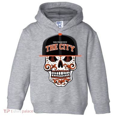 San Francisco The City Sugar Skull Toddler Hoodie