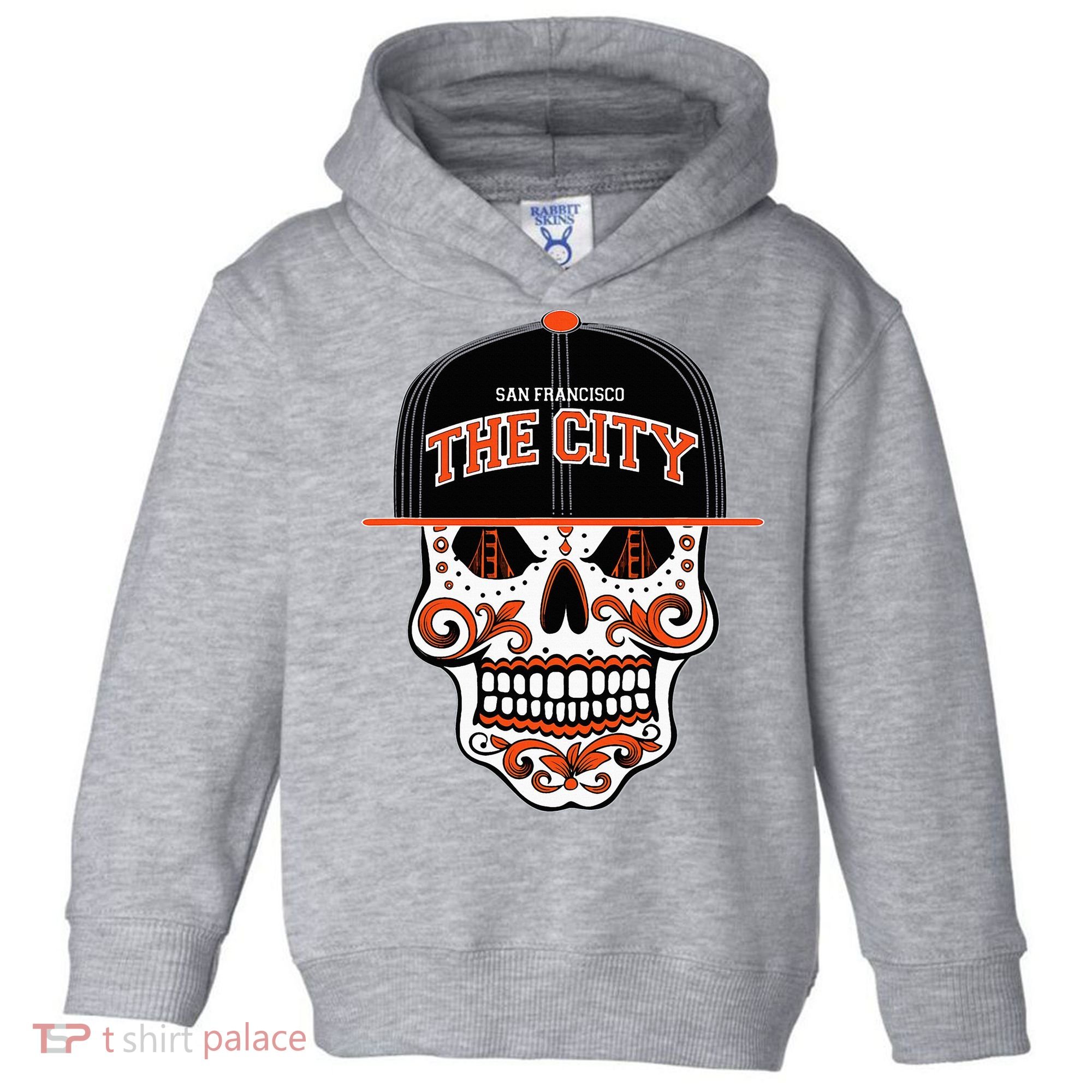 San Francisco The City Sugar Skull Toddler Hoodie