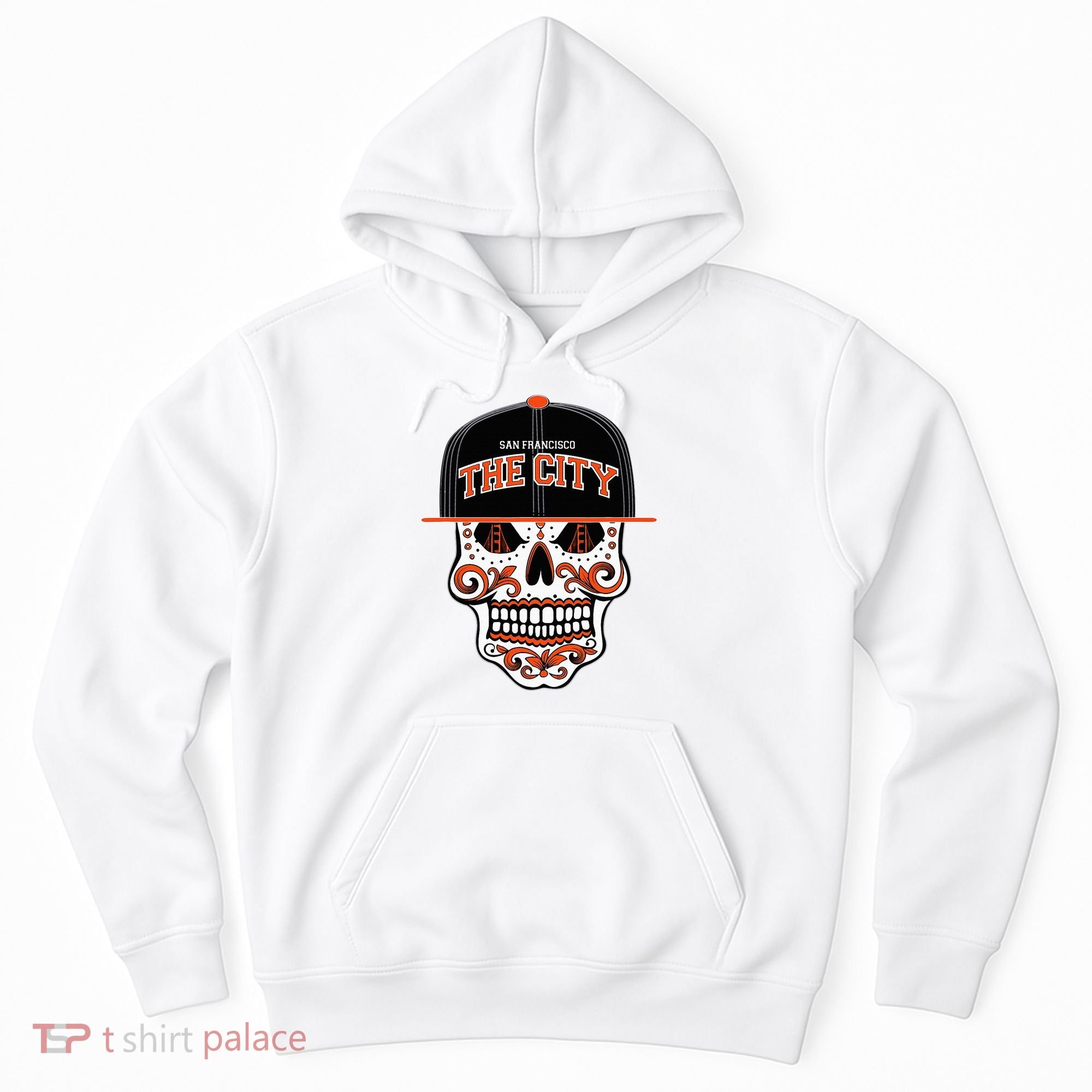 San Francisco The City Sugar Skull Hoodie