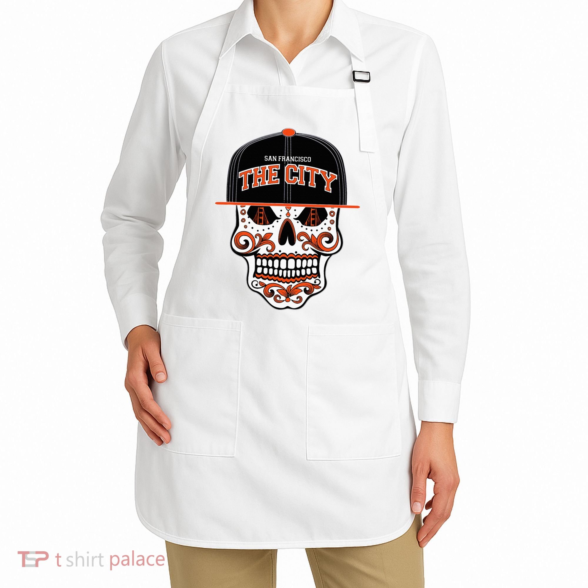 San Francisco The City Sugar Skull Apron