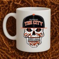 San Francisco The City Sugar Skull Coffee Mug thumb 2