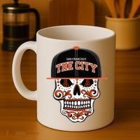 San Francisco The City Sugar Skull Coffee Mug thumb 4