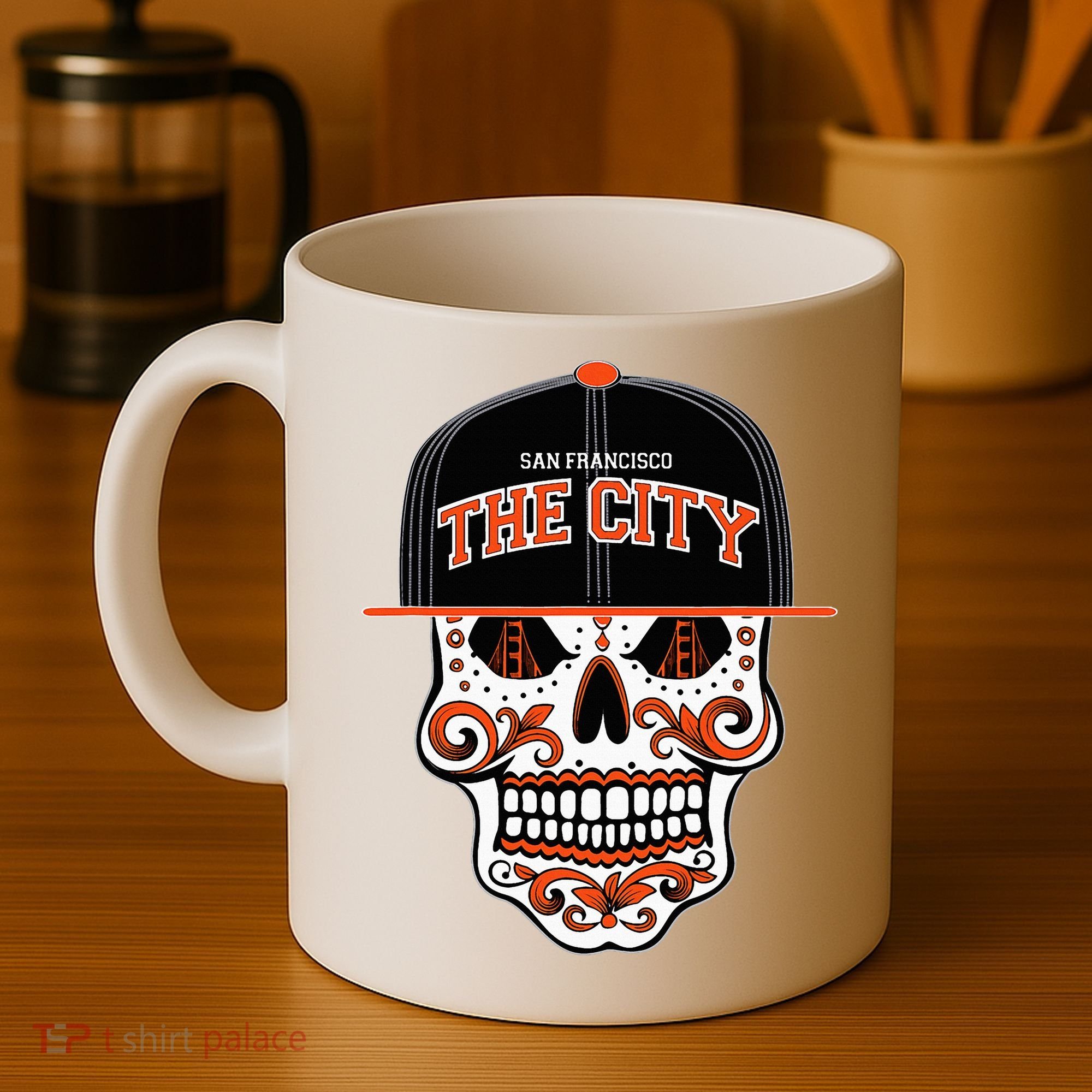 San Francisco The City Sugar Skull Coffee Mug