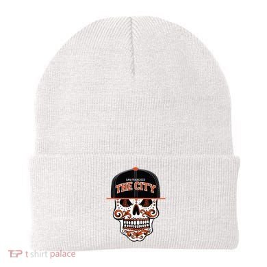San Francisco The City Sugar Skull Beanie