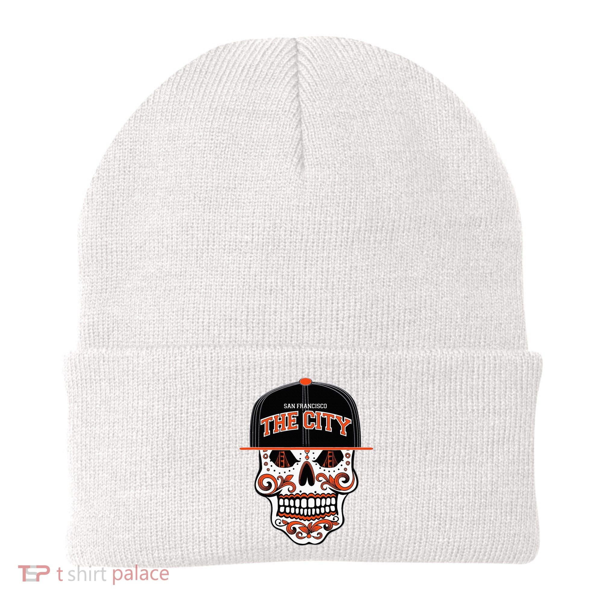 San Francisco The City Sugar Skull Beanie