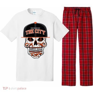 San Francisco The City Sugar Skull Pajama Set