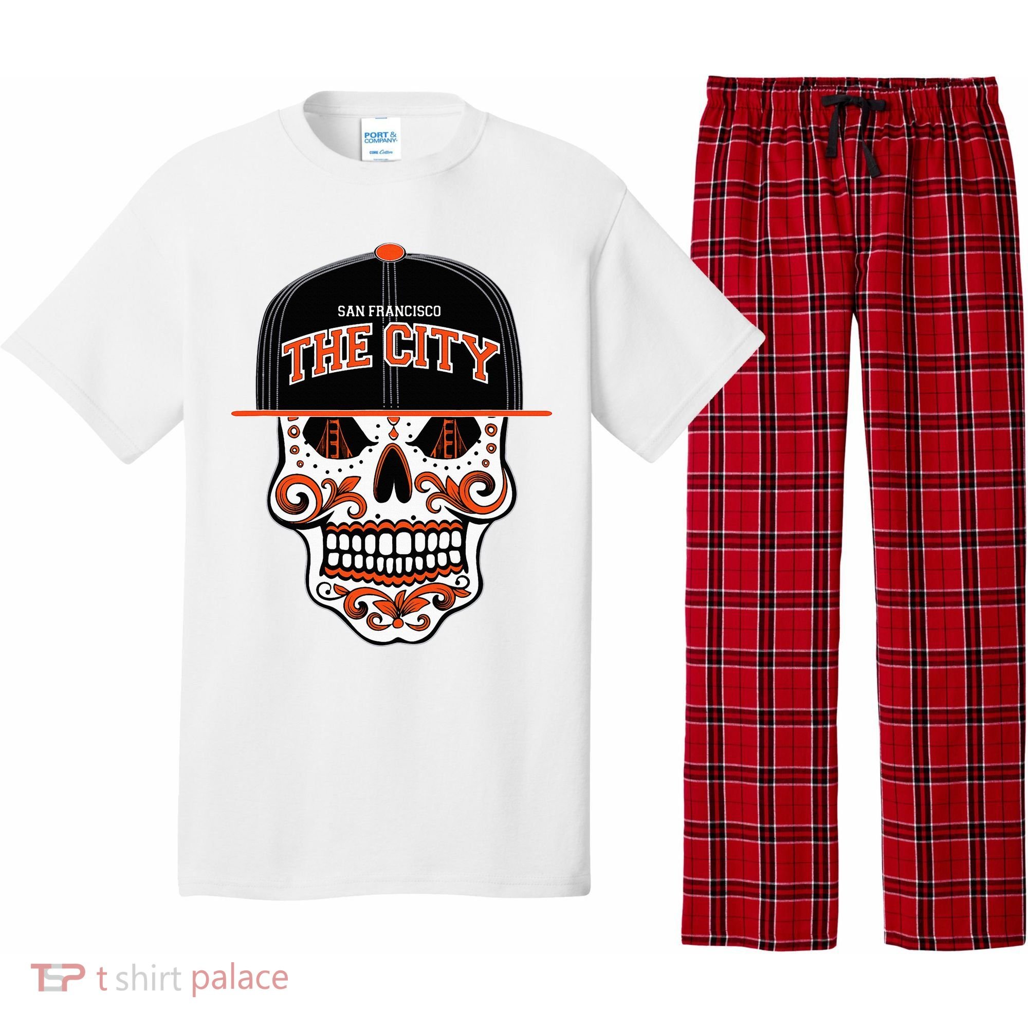 San Francisco The City Sugar Skull Pajama Set