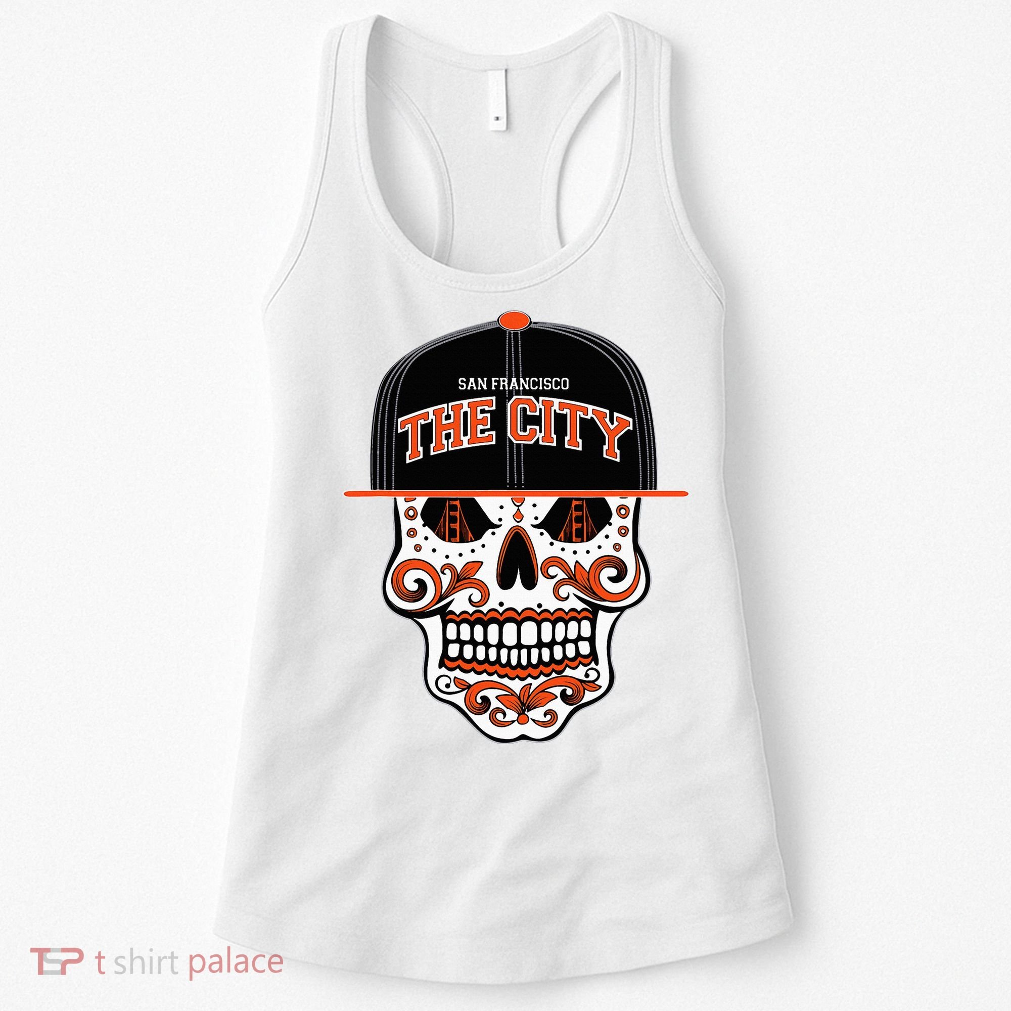 San Francisco The City Sugar Skull Women's Tank Top