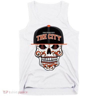 San Francisco The City Sugar Skull Tank Top