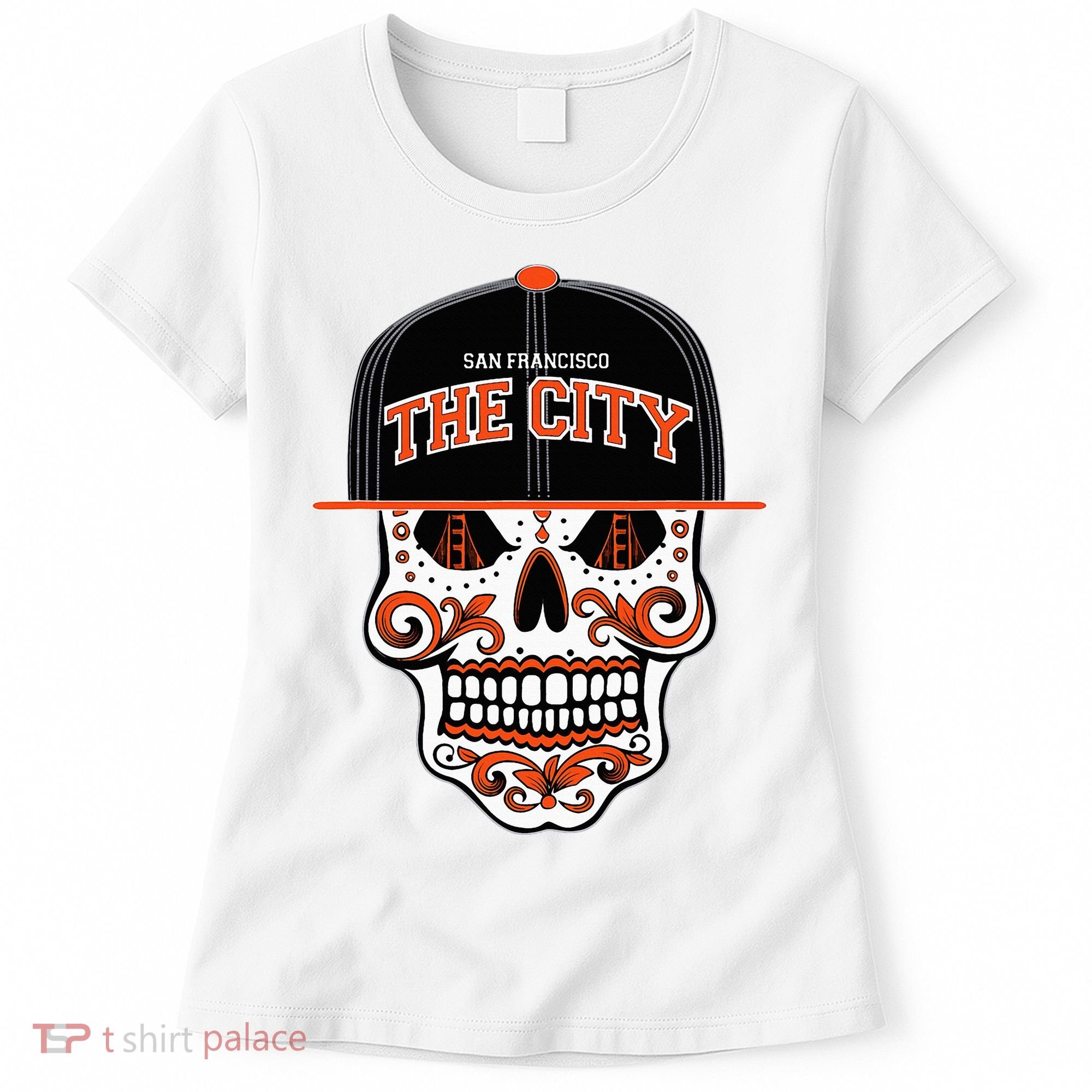San Francisco The City Sugar Skull Women's T-Shirt