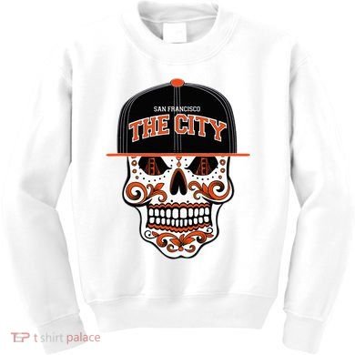 San Francisco The City Sugar Skull Kids Sweatshirt