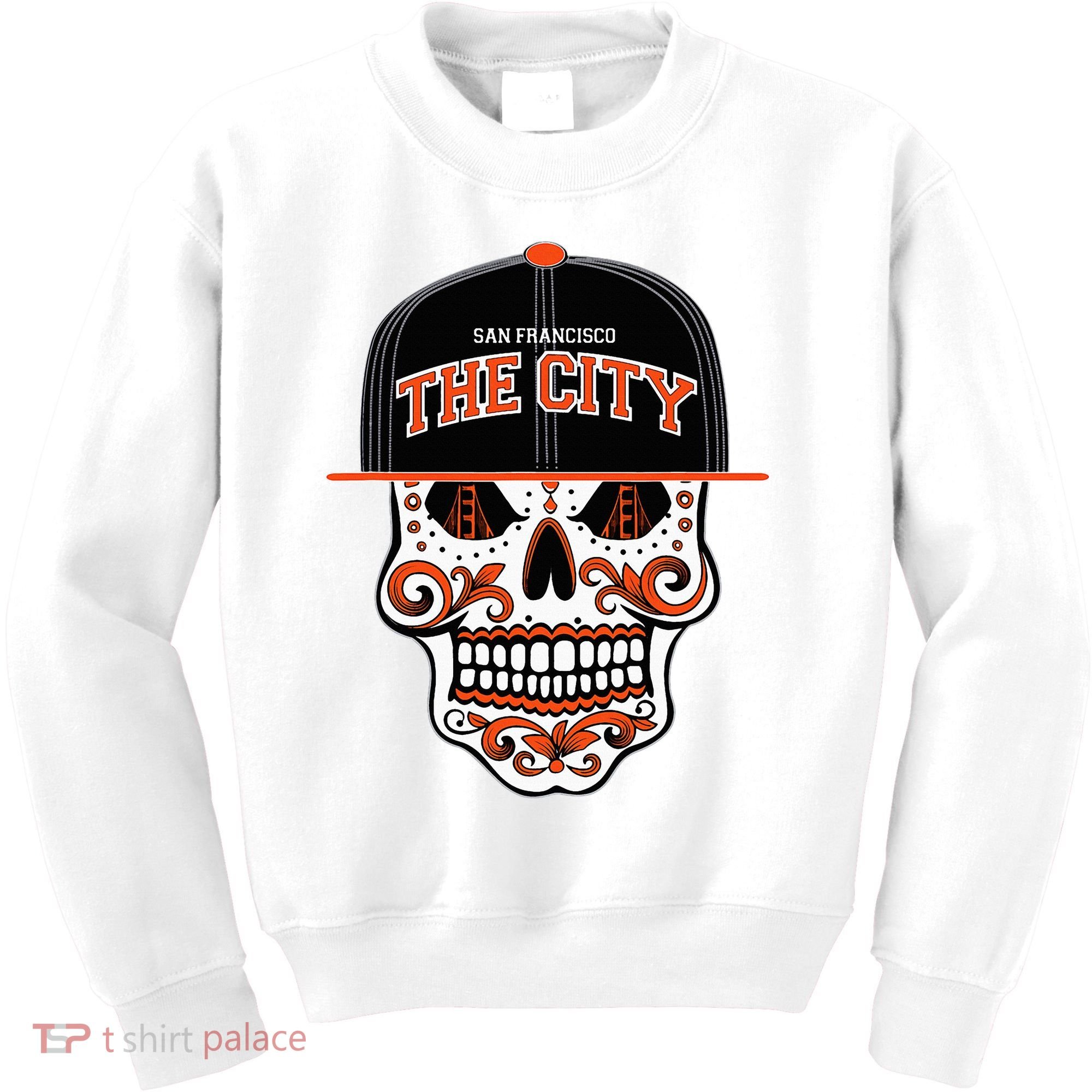 San Francisco The City Sugar Skull Kids Sweatshirt