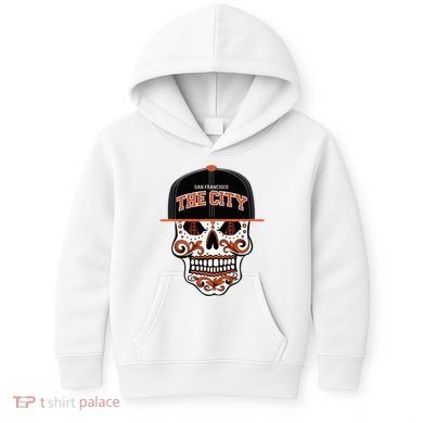 San Francisco The City Sugar Skull Kids Hoodie
