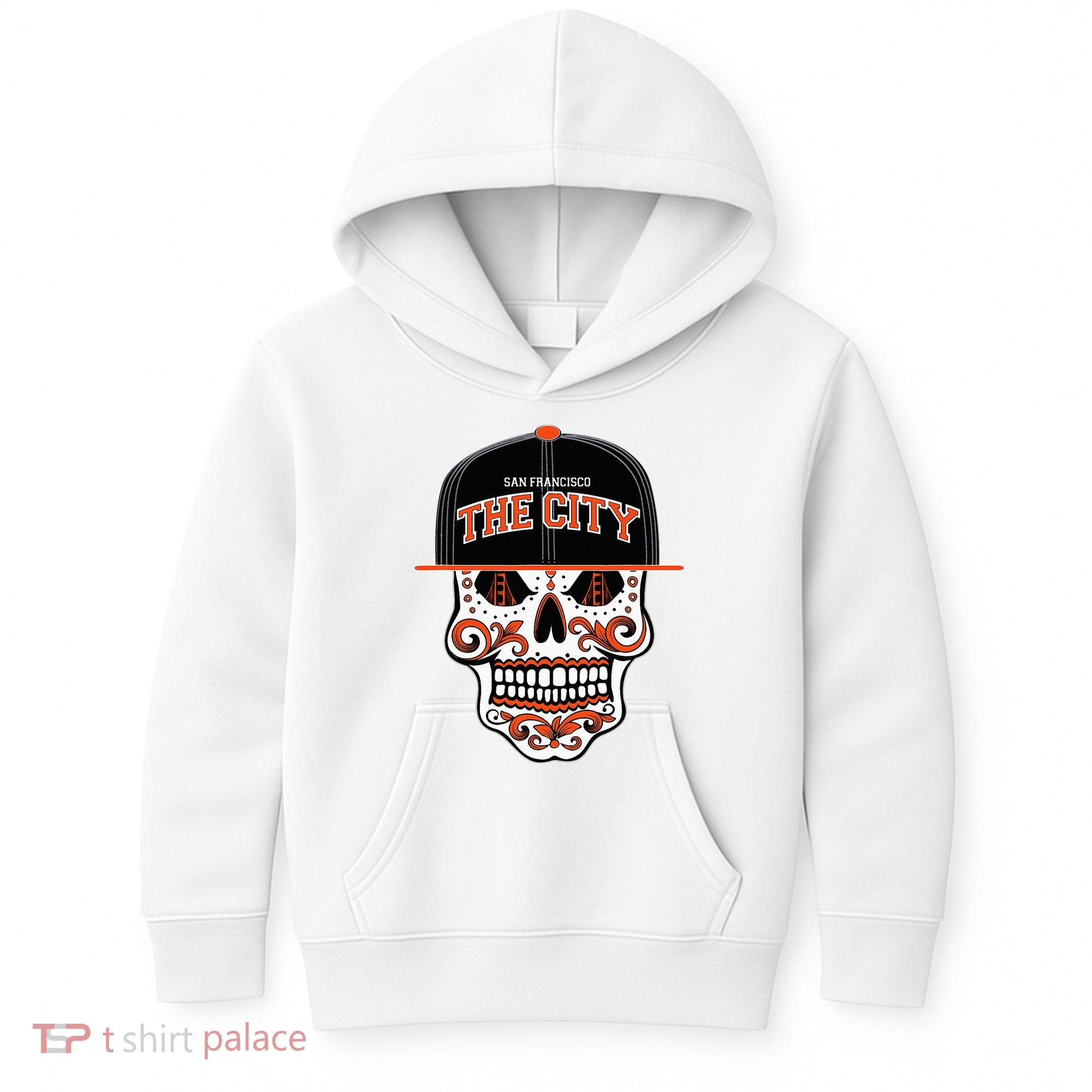 San Francisco The City Sugar Skull Kids Hoodie