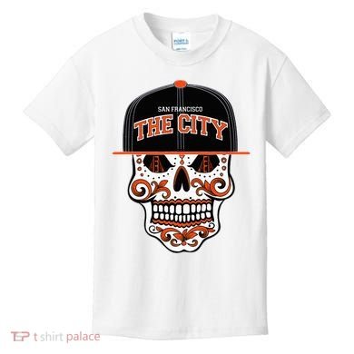 San Francisco The City Sugar Skull Kids T-Shirt