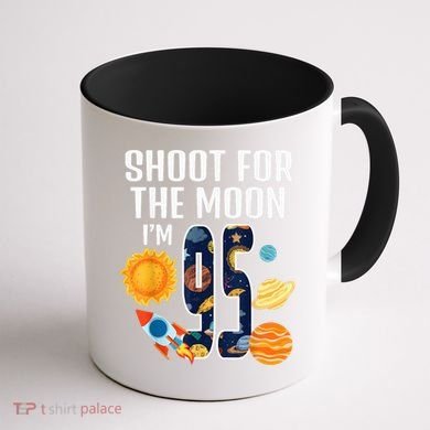 Shoot For The Moon 95th Birthday Outer Space I'M 95 Year Coffee Mug back