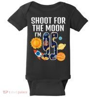 Shoot For The Moon 95th Birthday Outer Space I'M 95 Year Baby Bodysuit thumb 0