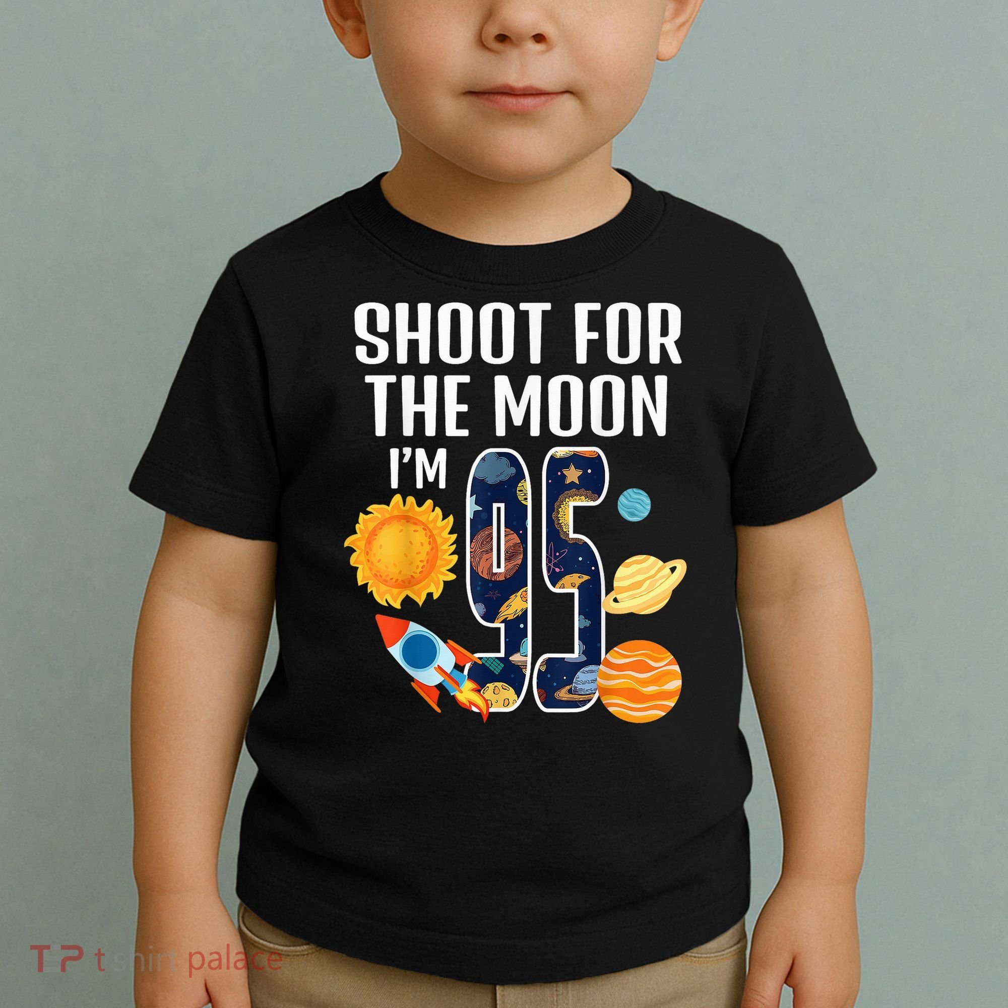 Shoot For The Moon 95th Birthday Outer Space I'M 95 Year Toddler T-Shirt