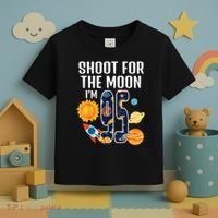 Shoot For The Moon 95th Birthday Outer Space I'M 95 Year Toddler T-Shirt thumb 3
