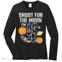 Shoot For The Moon 95th Birthday Outer Space I'M 95 Year Women's Long Sleeve Shirt thumb 0