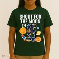 Shoot For The Moon 95th Birthday Outer Space I'M 95 Year T-Shirt thumb 4