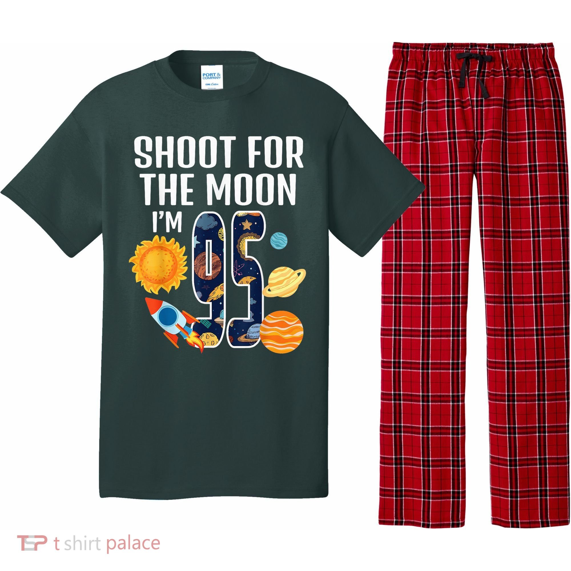 Shoot For The Moon 95th Birthday Outer Space I'M 95 Year Pajama Set