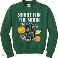 Shoot For The Moon 95th Birthday Outer Space I'M 95 Year Kids Sweatshirt thumb 0