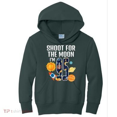 Shoot For The Moon 95th Birthday Outer Space I'M 95 Year Kids Hoodie