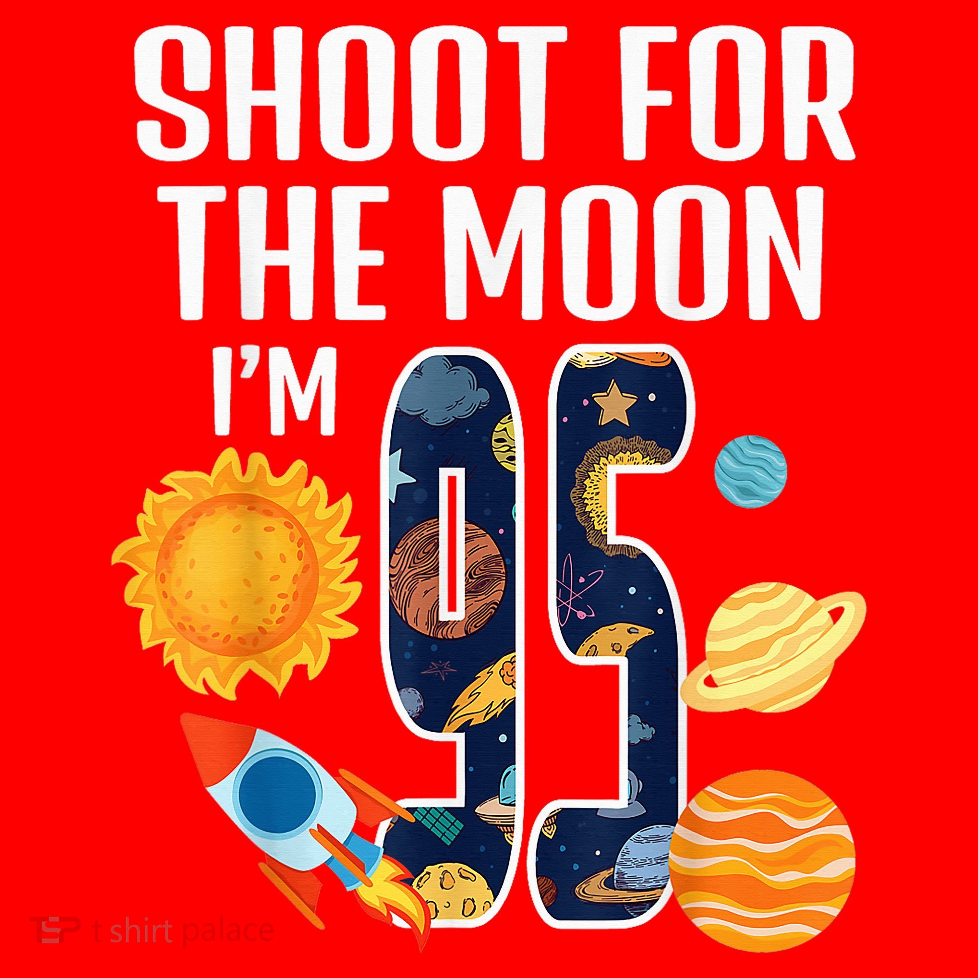 Shoot For The Moon 95th Birthday Outer Space I'M 95 Year Santa Hat