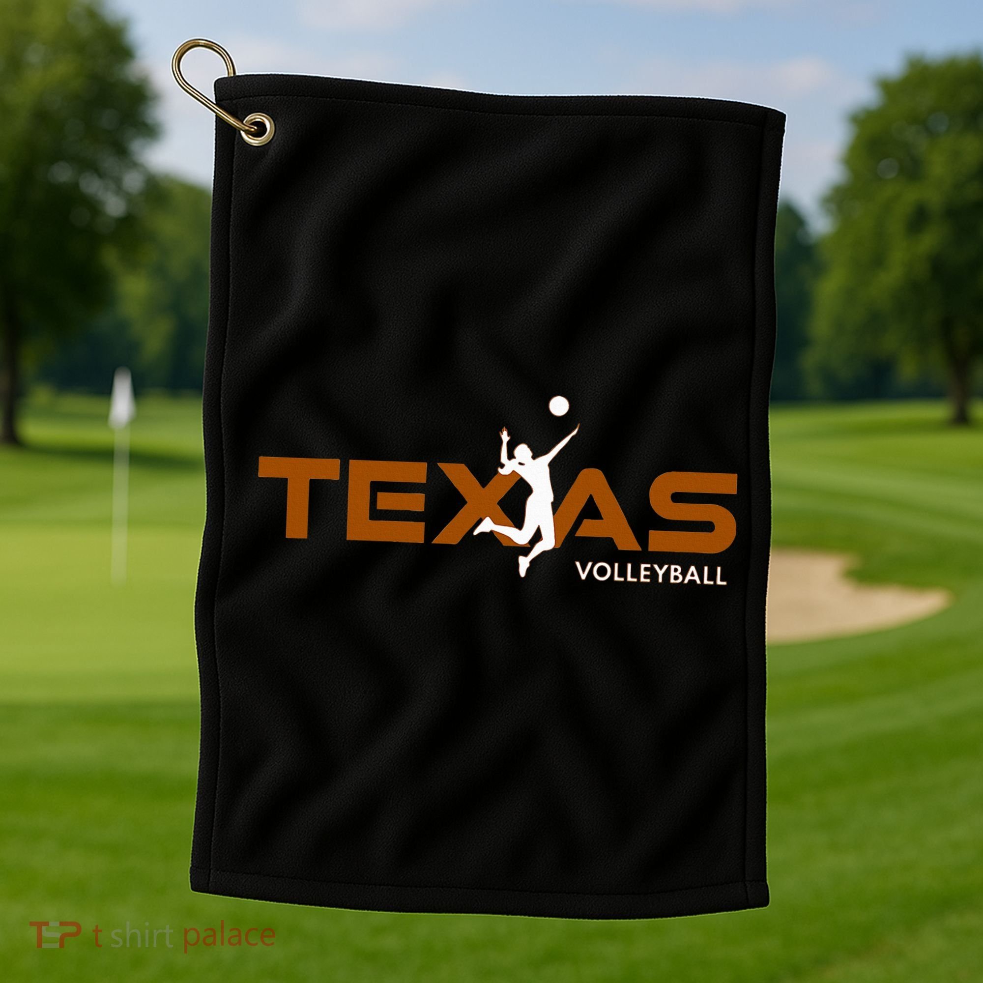 Sport Fan Tex The Lone Star State Of Texas Volleyball Golf Towel
