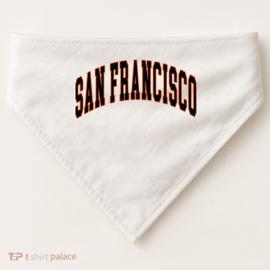 San Francisco Text USA-Made Doggie Bandana