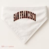 San Francisco Text USA-Made Doggie Bandana thumb 0