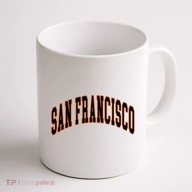 San Francisco Text Coffee Mug back