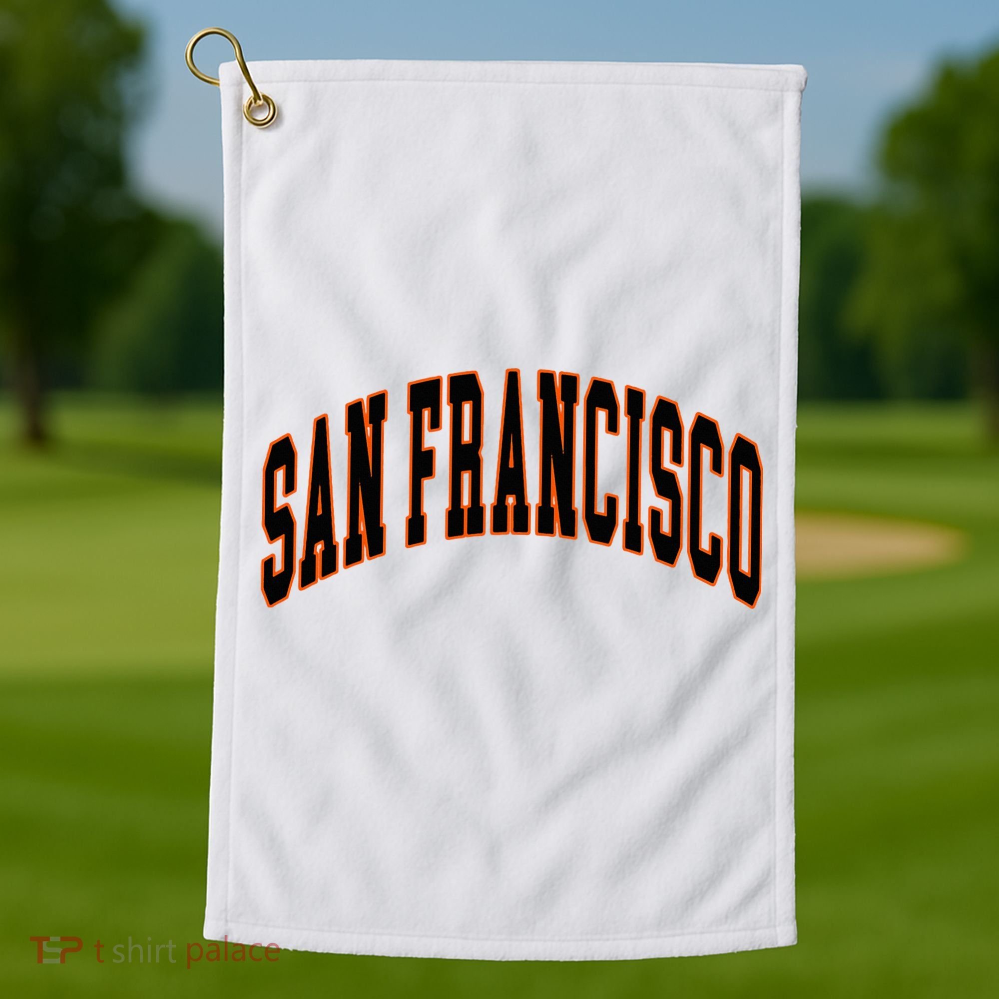 San Francisco Text Golf Towel