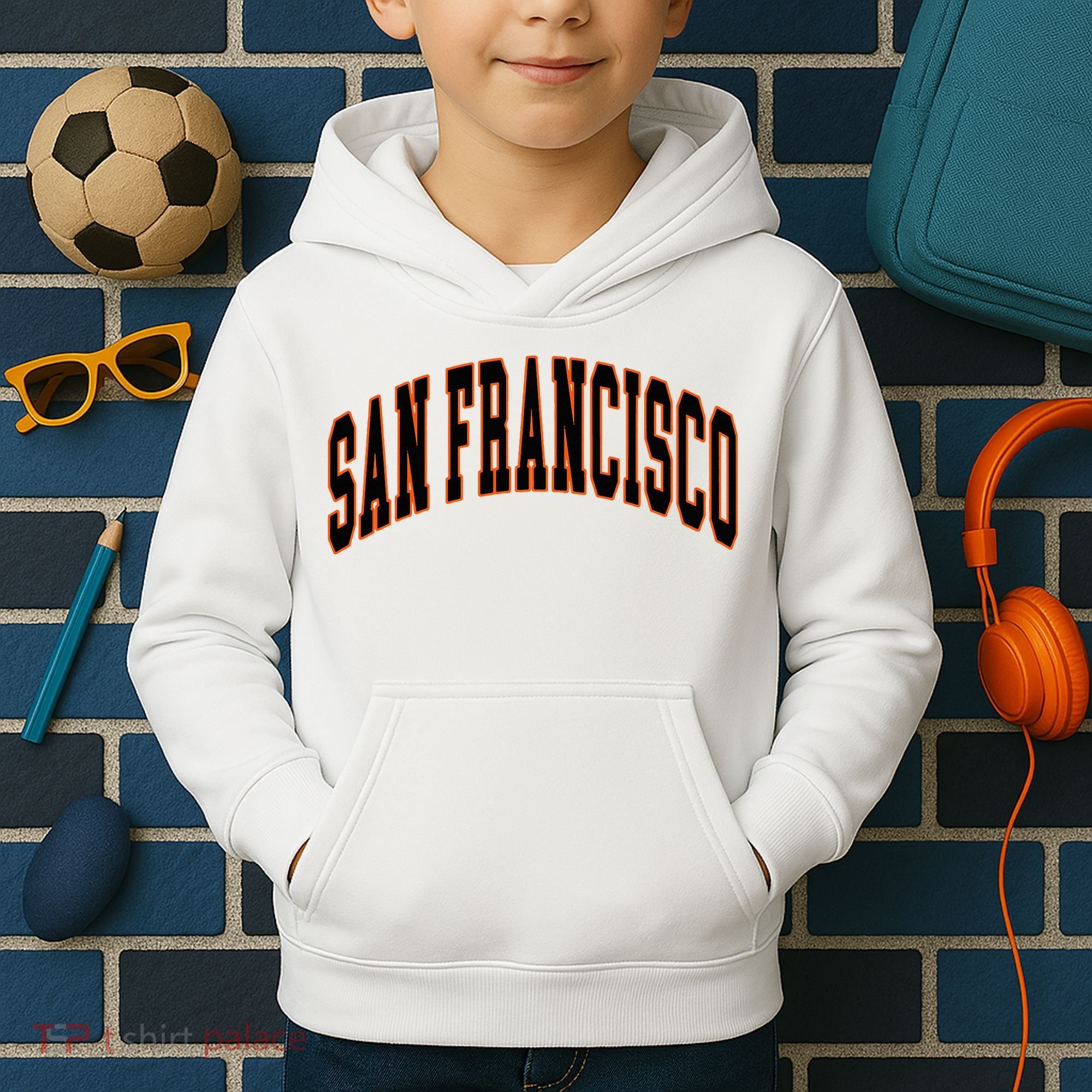 San Francisco Text Kids Hoodie