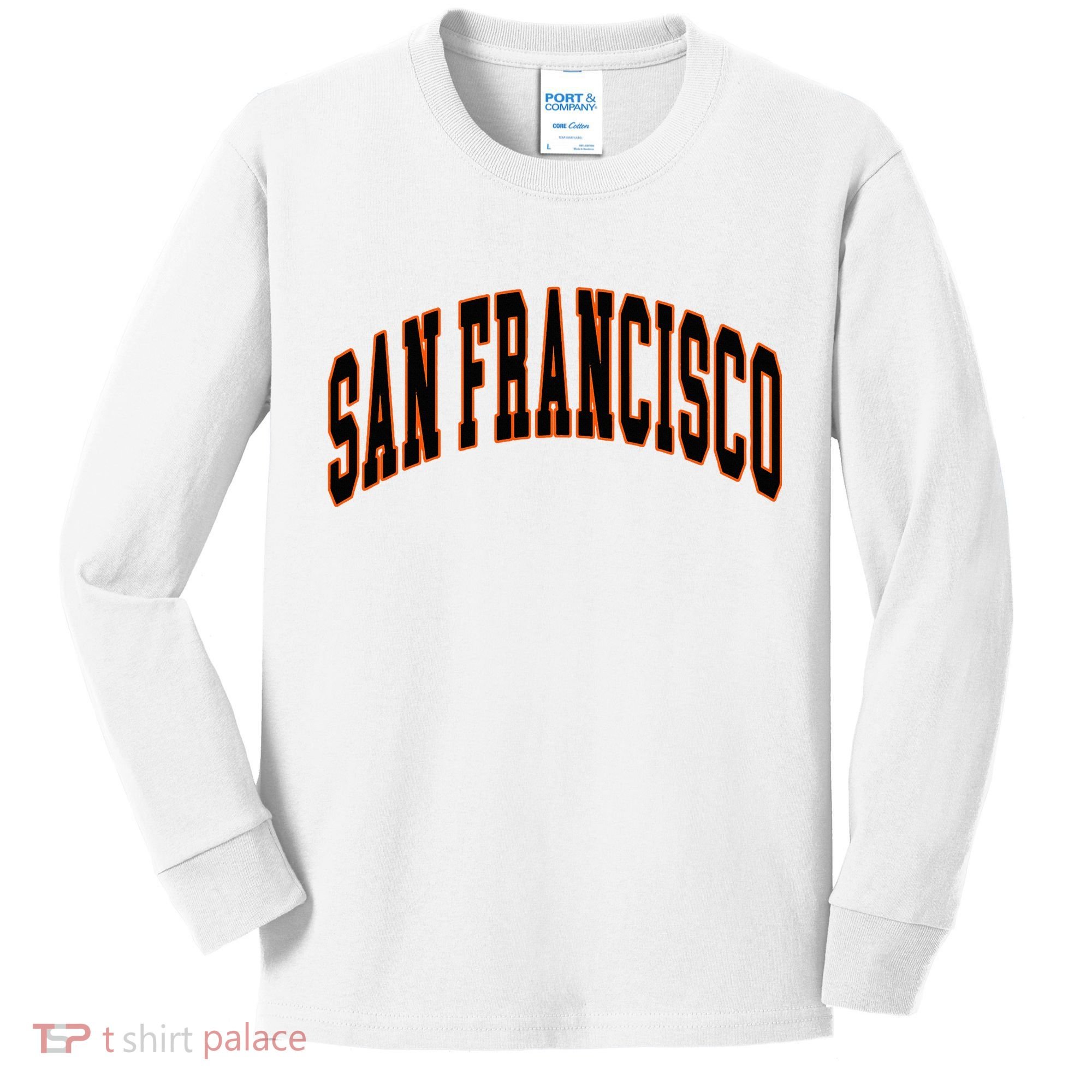 San Francisco Text Kids Long Sleeve Shirt