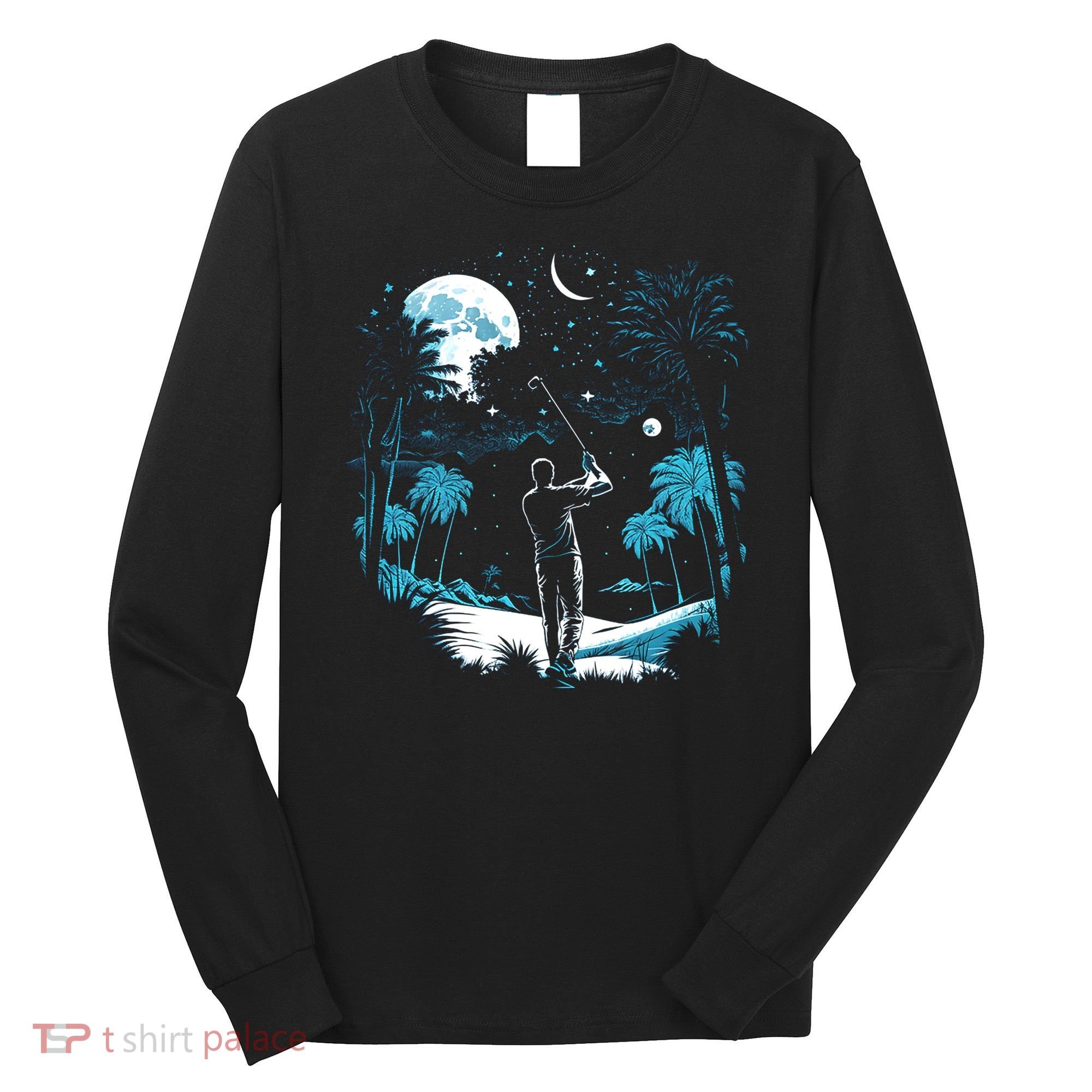 Shoot For The Stars Pro Golf Player Golf Dad Gift For Dad Father's Day Long Sleeve Shirt